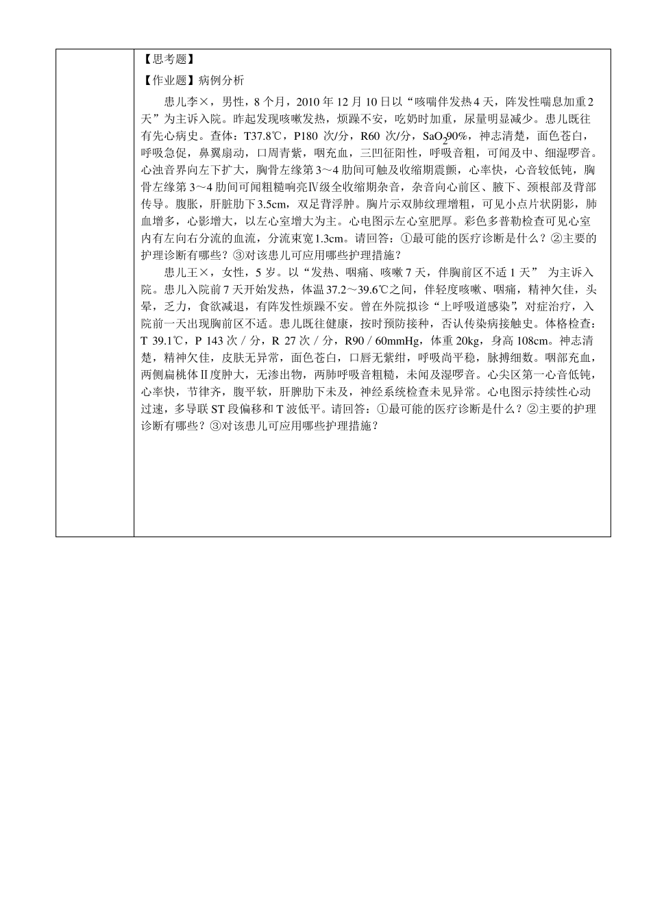 儿科护理学教案循环系统疾病患儿的护理_第2页