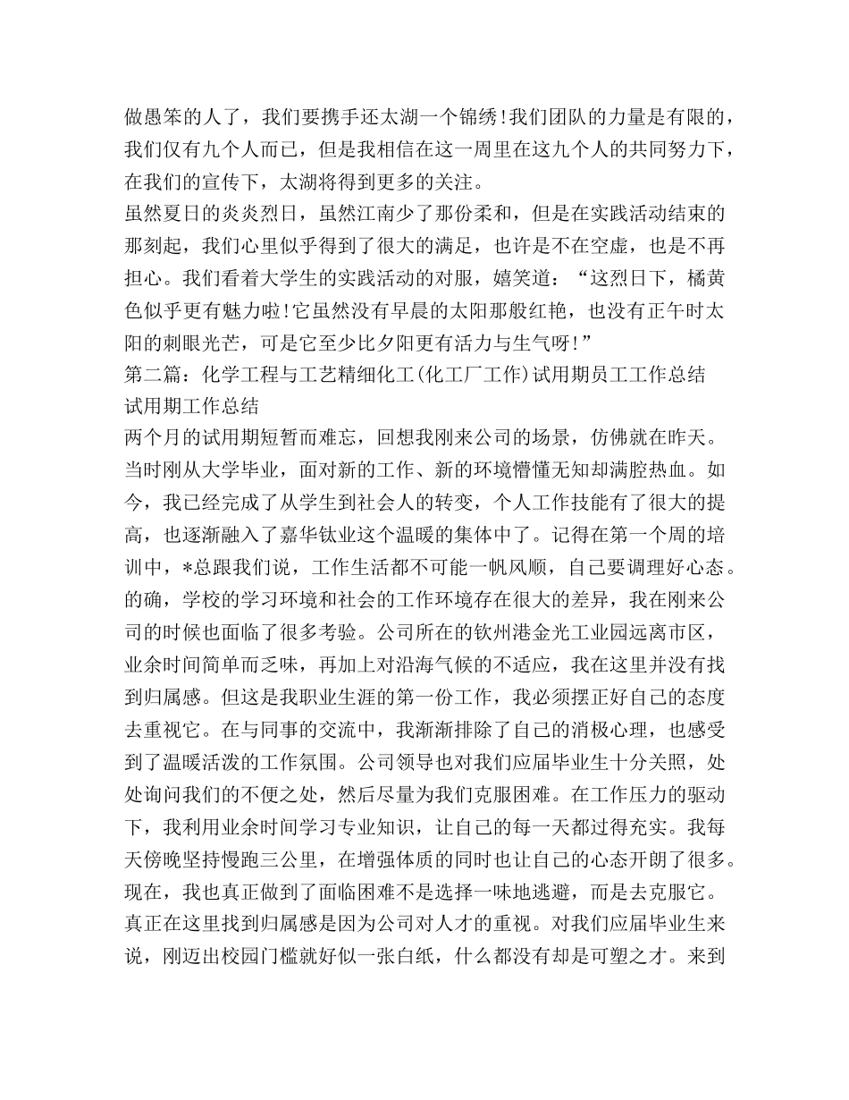 化工厂试用期工作总结 _第3页