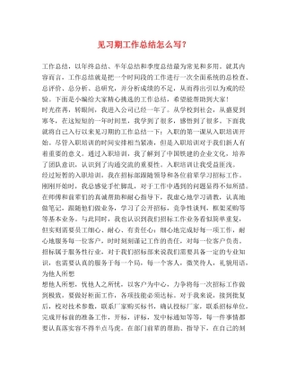 化学试题-见习期工作总结怎么写？ 