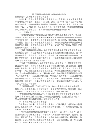 扶贫领域作风问题专项治理活动总结