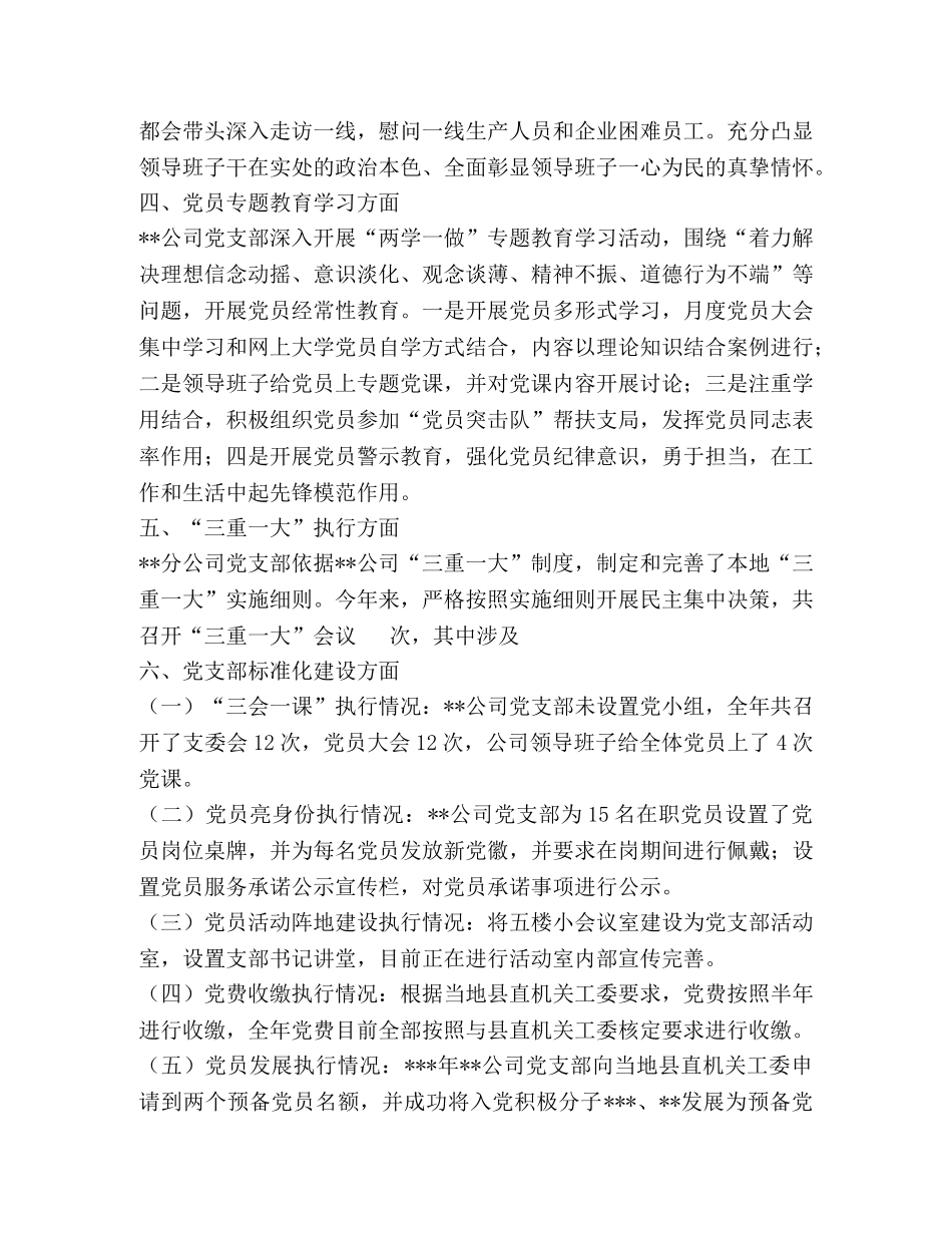 分公司党支部党建工作总结 _第3页