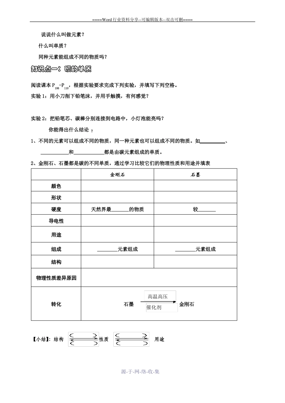 课题1金刚石石墨和C60导学案_第2页