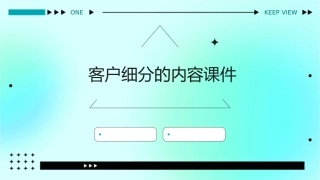 客户细分的内容课件