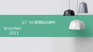 工厂5S管理知识课件