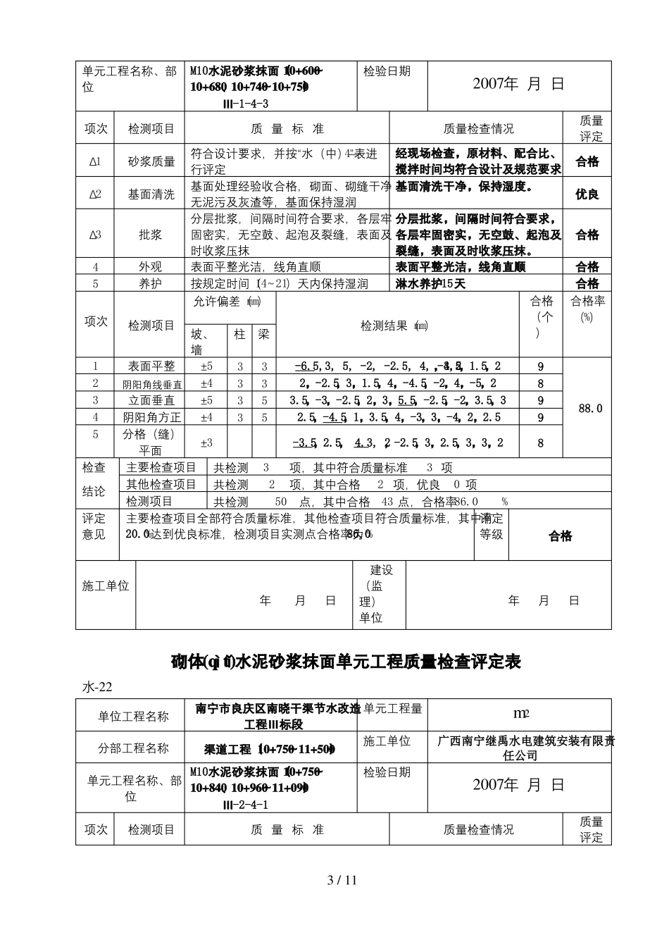 M10水泥砂浆抹面评定表_第3页