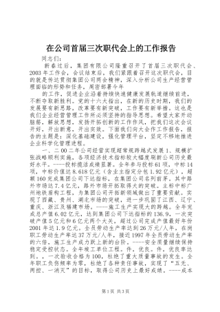 在公司首届三次职代会上的工作报告 (13)