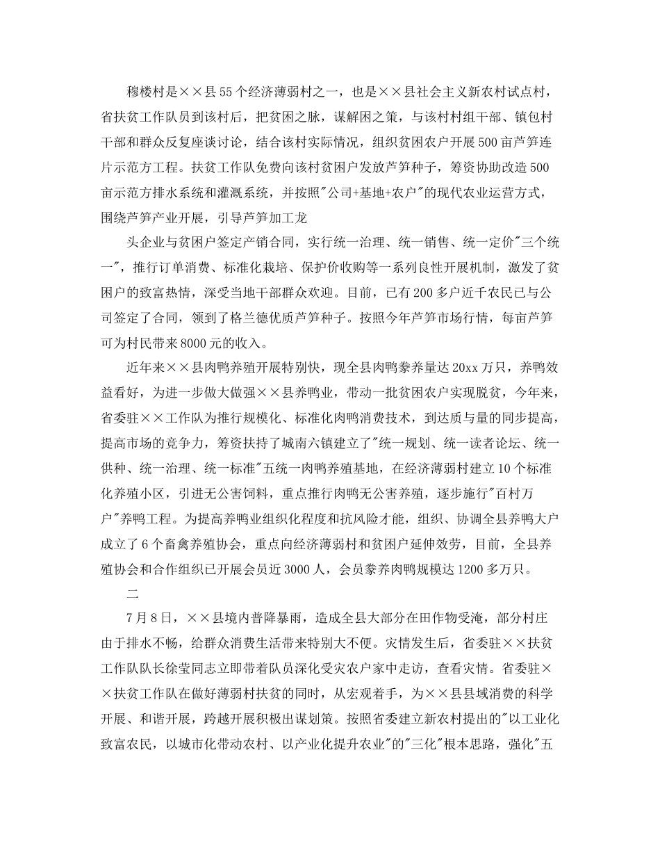 2021年工作参考总结扶贫工作队工作参考总结_第3页