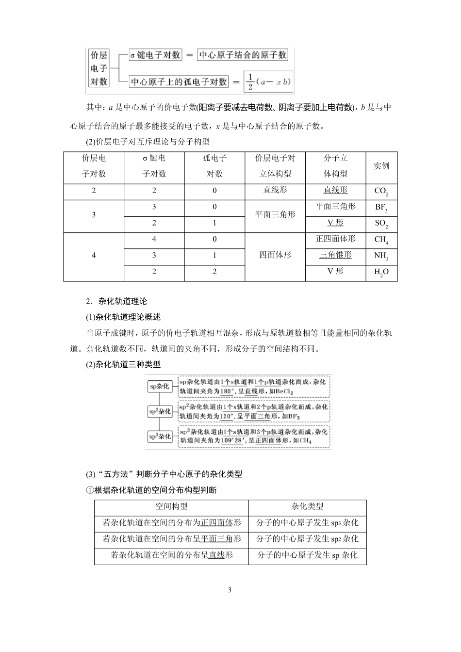 高中化学一轮复习物质结构与性质分子结构_第3页