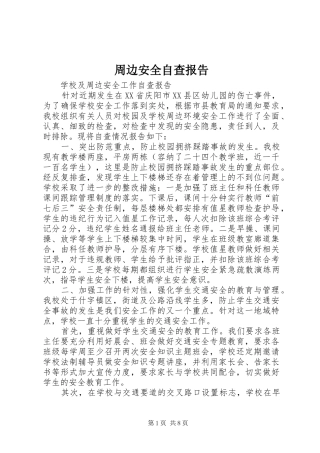 周边安全自查报告