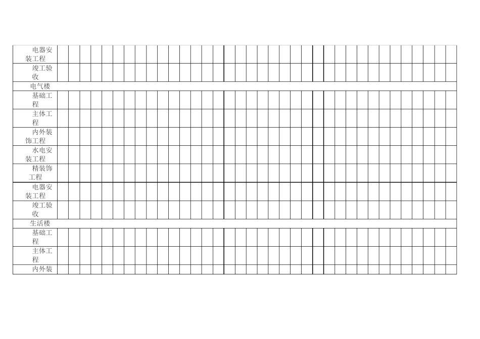升压站土建工程施工进度计划表_第2页