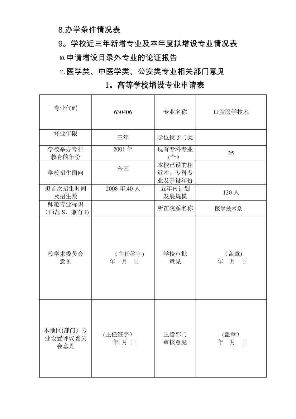 口腔医学技术专业申报材料正式版_第2页