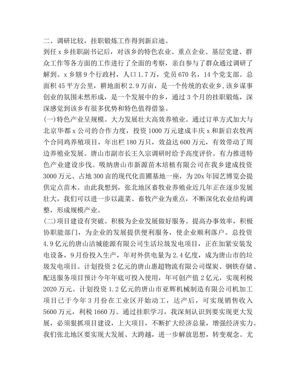 关于挂职锻炼总结发言 _第2页