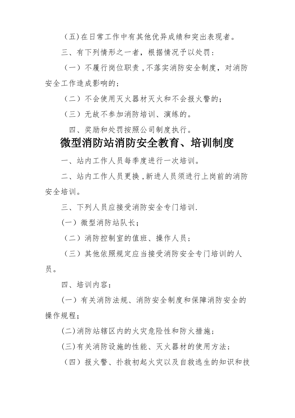 微型消防站日常管理制度牌_第3页