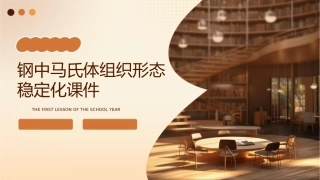 钢中马氏体组织形态稳定化课件