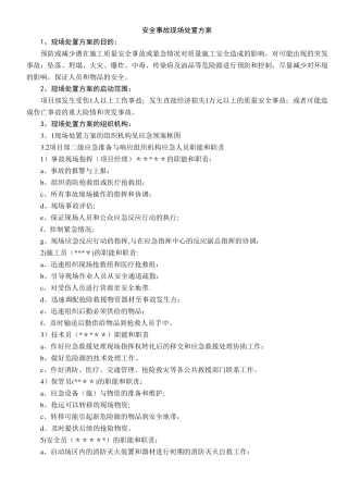 安全事故现场处置方案