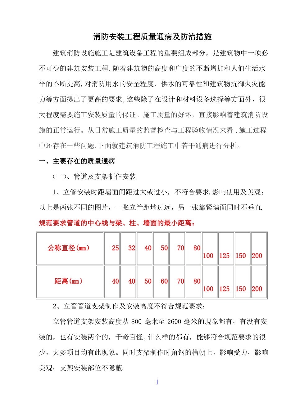 消防安装工程质量通病及防治措施_第1页