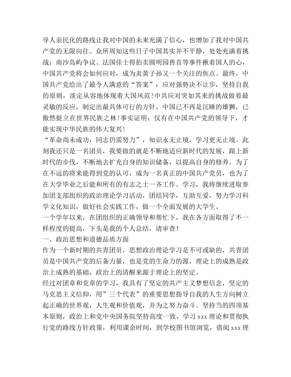 共青团员年度总结,优选1合集 _第3页