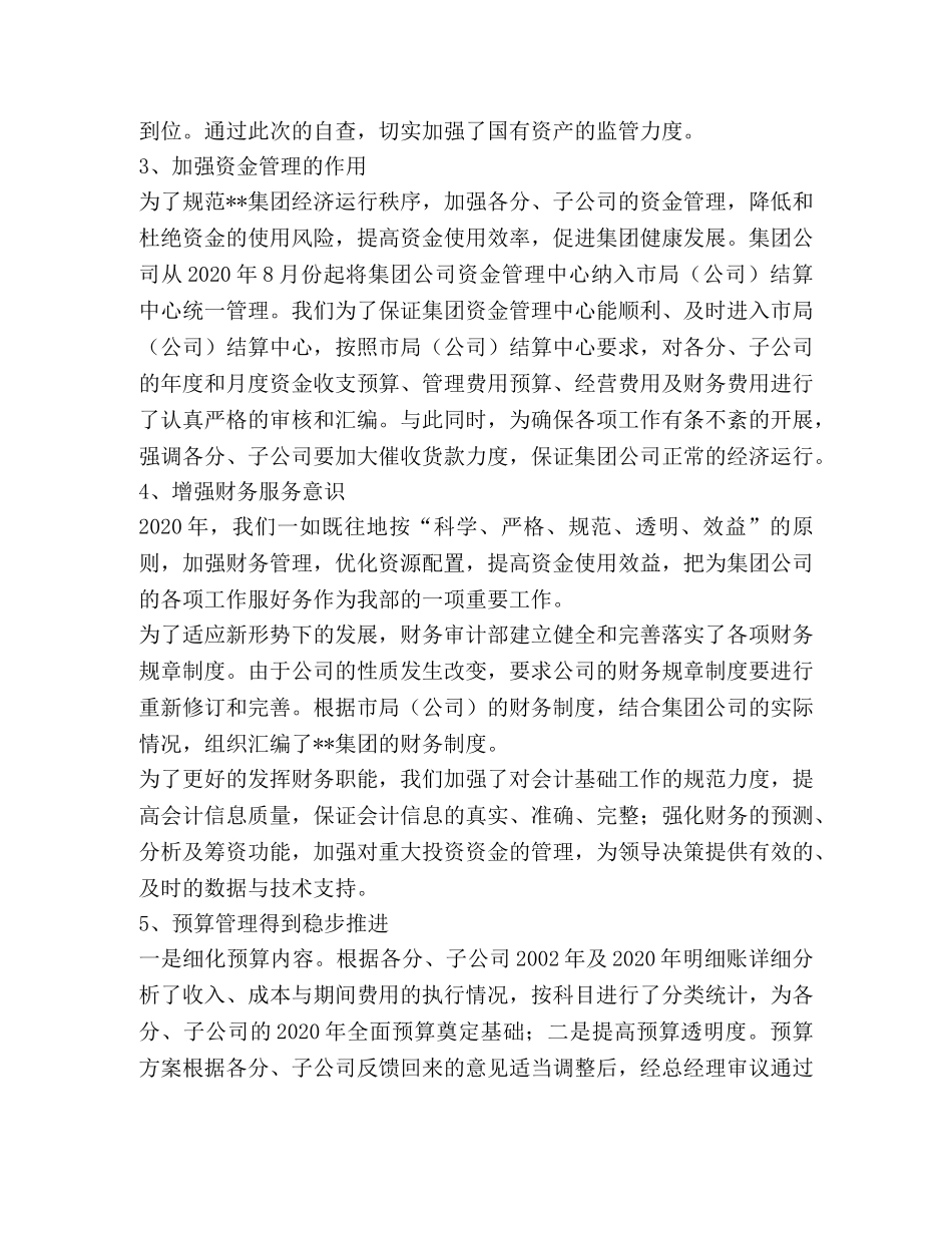 公司财务审计年终总结及2020年工作计划 _第2页