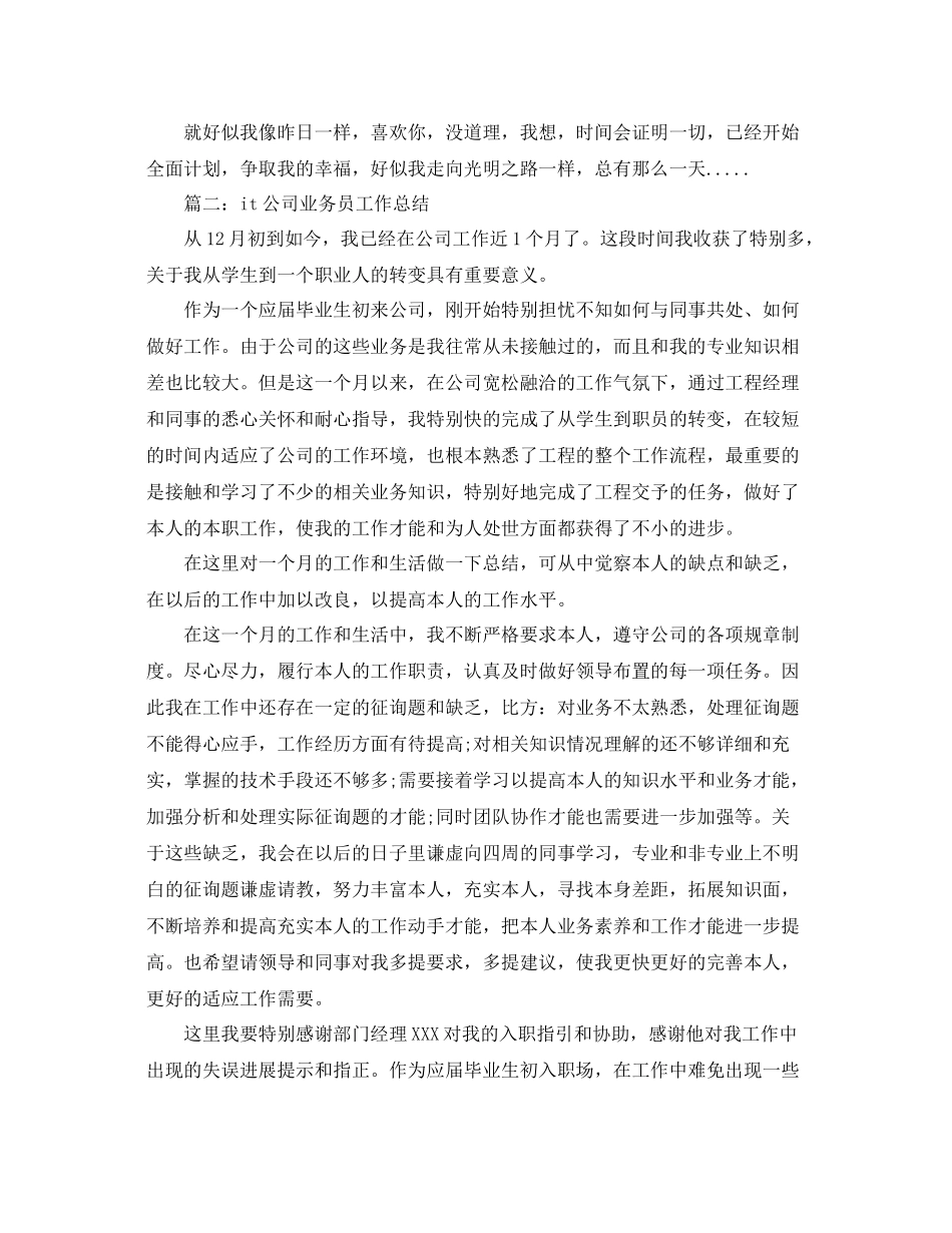 it公司业务员工作参考总结【5篇】_第3页