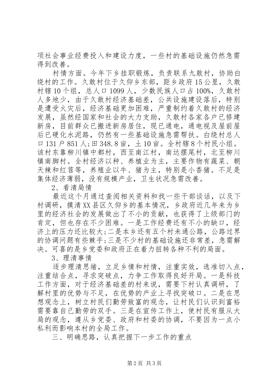 优秀挂职干部季度思想汇报范文_第2页