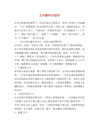 公司新年计划书 