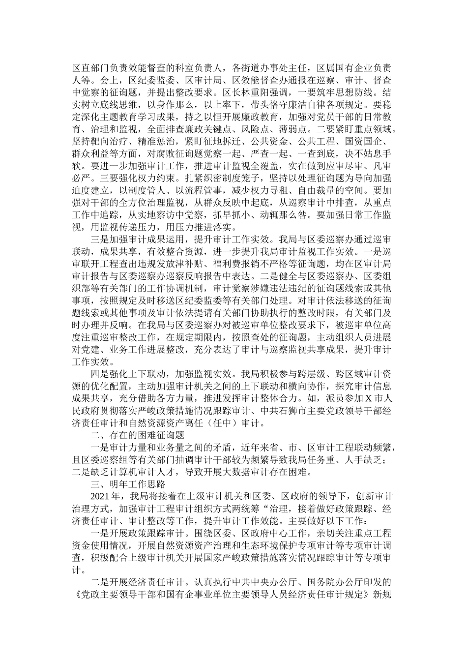 区年工作总结及年工作思路（审计局）_第3页