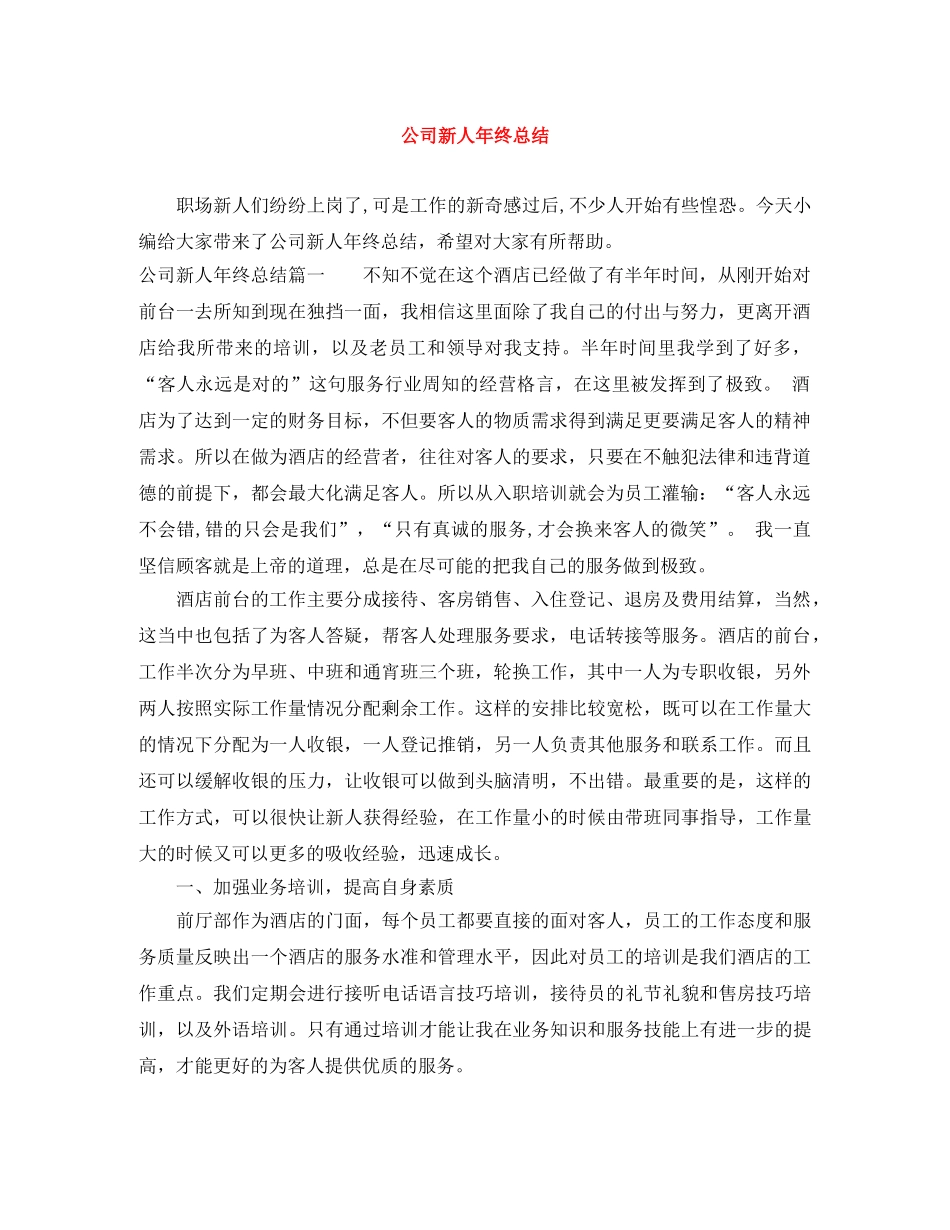 公司新人年终总结 _第1页