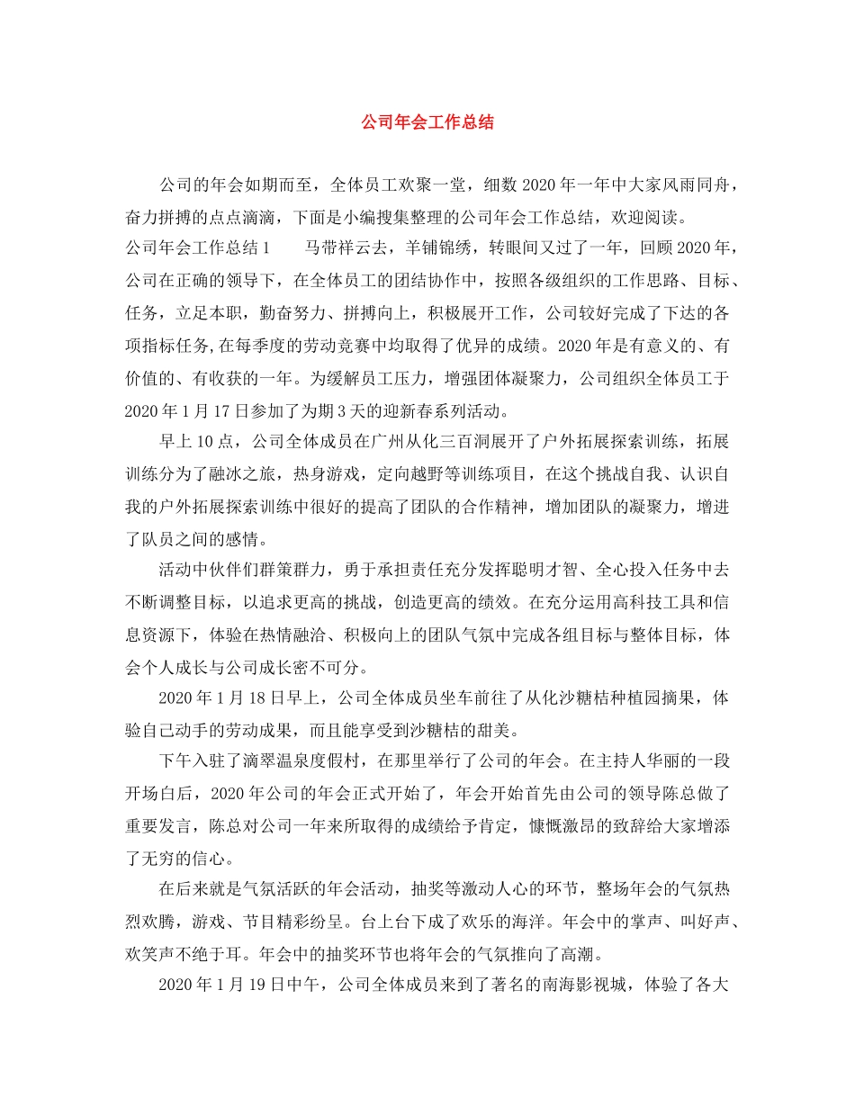 公司年会工作总结 _第1页