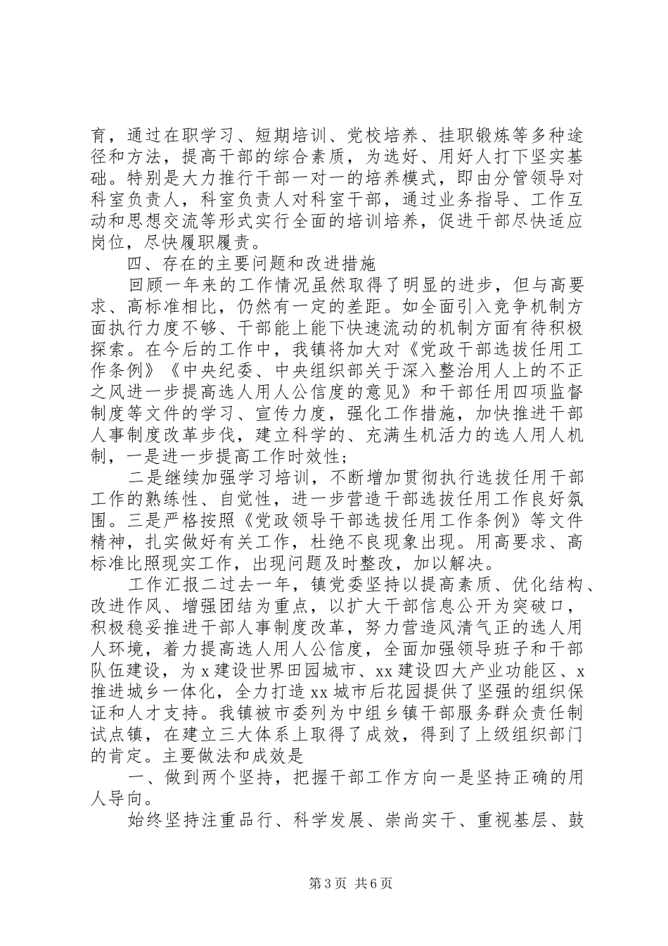 乡镇选拔用人工作汇报_第3页