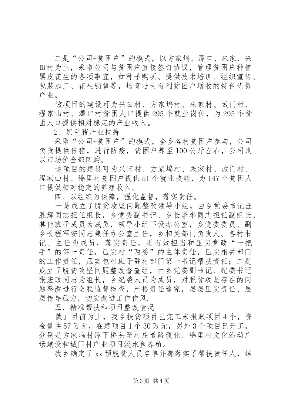 乡镇脱贫攻坚工作情况汇报_第3页