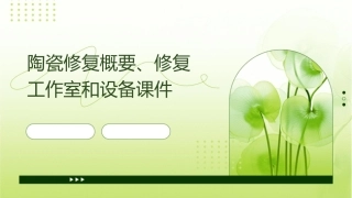 陶瓷修复概要修复工作室和设备课件