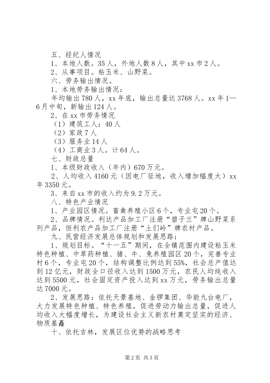 乡镇经济发展战略调研报告_第2页