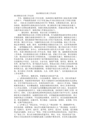 镇依法行政工作总结