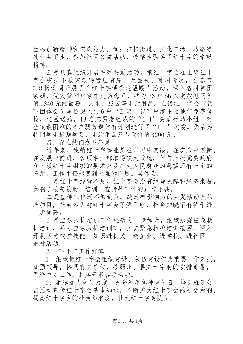 乡镇红十字会工作开展情况汇报_第3页