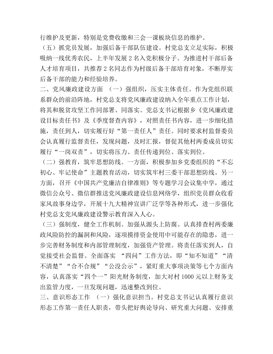 公司党总支党建工作 整理村党总支2020年上半年党建工作总结 _第2页