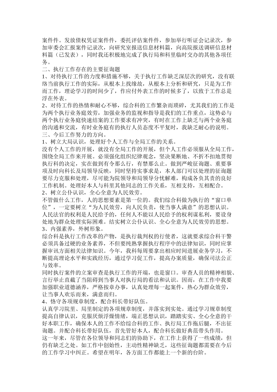 法院执行工作总结_第2页