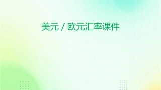 美元／欧元汇率课件