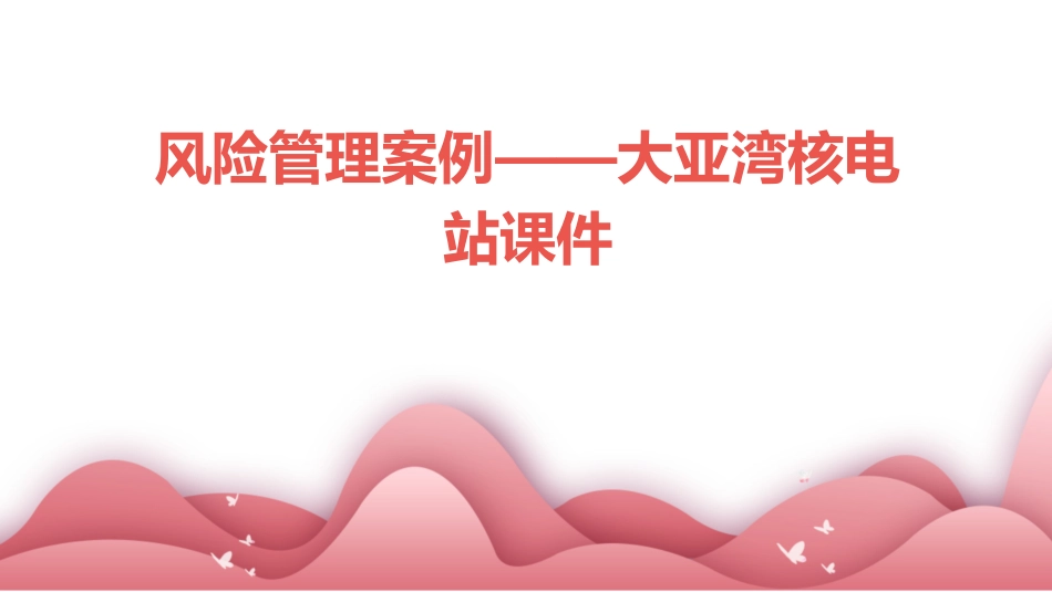 风险管理案例——大亚湾核电站课件_第1页
