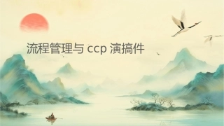 流程管理与CCP演搞课件