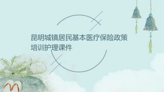 昆明城镇居民基本医疗保险政策培训护理课件