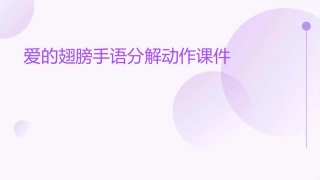 爱的翅膀手语分解动作课件