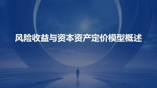 风险收益与资本资产定价模型概述课件