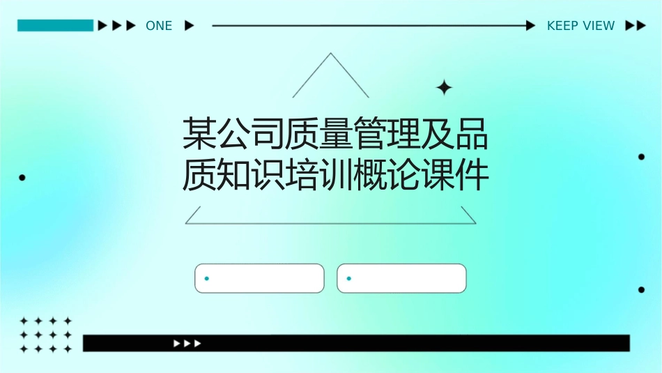 某公司质量管理及品质知识培训概论课件_第1页