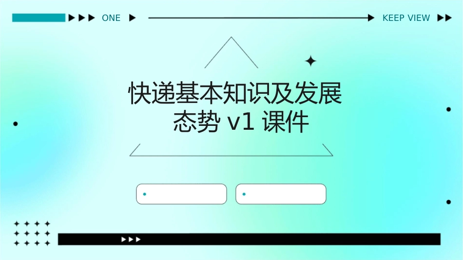 快递基本知识及发展态势v1课件_第1页