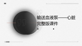 输送血液泵——心脏完整版课件