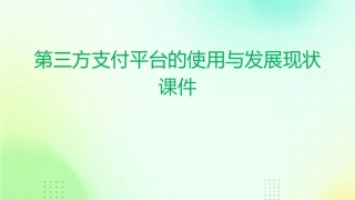 第三方支付平台的使用与发展现状课件