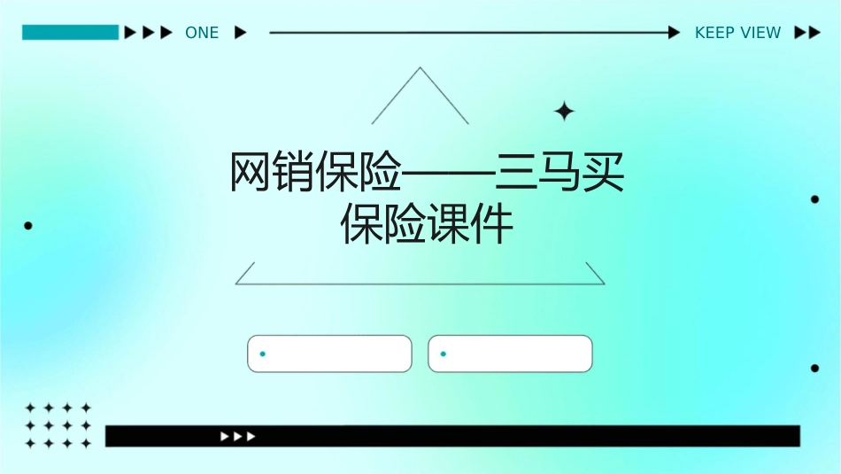 网销保险——三马买保险课件_第1页