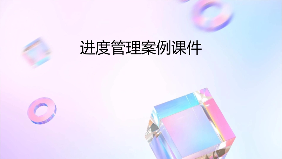 进度管理案例课件_第1页