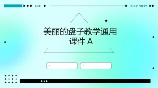 美丽的盘子教学通用课件A