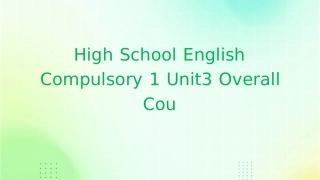 高中英语必修一Unit3整体课件53528